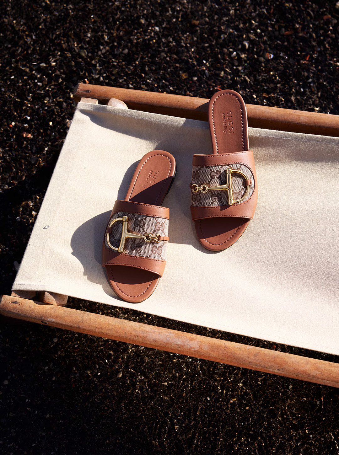 Create alt text for this image from gucci Lido campaign